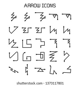 arrow and bow icons set