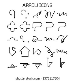 arrow and bow icons set