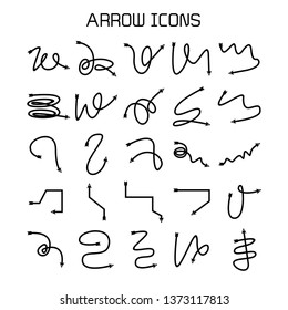 arrow and bow icons set