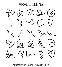 arrow and bow icons set