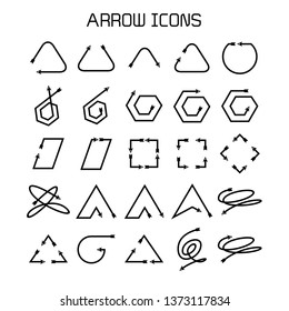 arrow and bow icons set