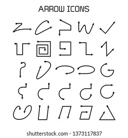 arrow and bow icons set