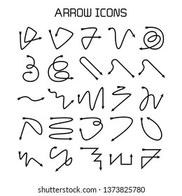 arrow and bow icons set