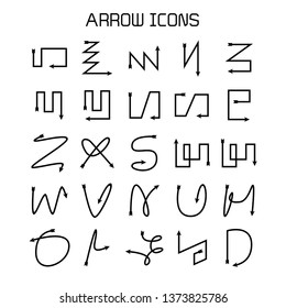 arrow and bow icons set
