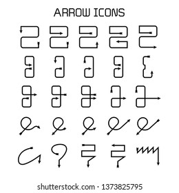 arrow and bow icons set
