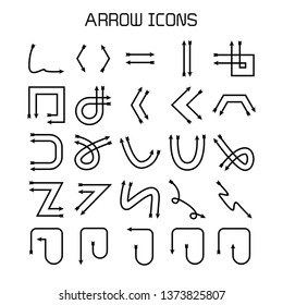 arrow and bow icons set