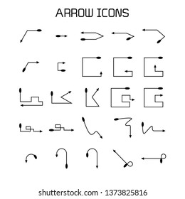 arrow and bow icons set