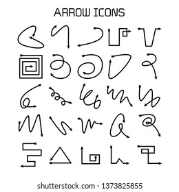 arrow and bow icons set