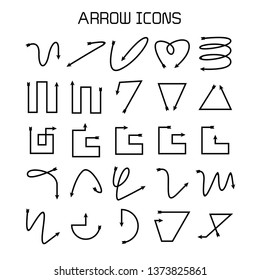 arrow and bow icons set