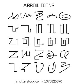 arrow and bow icons set
