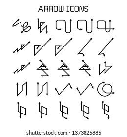 arrow and bow icons set
