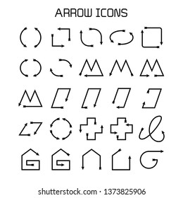 arrow and bow icons set