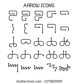 arrow and bow icons set