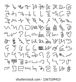 arrow bow icons vector set