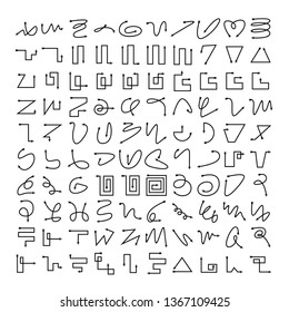 arrow bow icons vector set