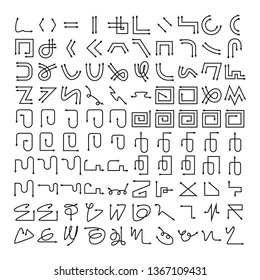 arrow bow icons vector set