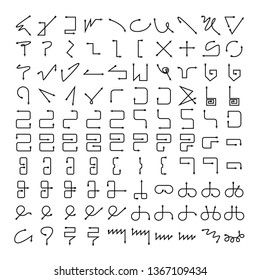 arrow bow icons vector set
