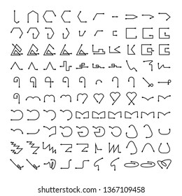 arrow bow icons vector set