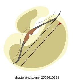 Arrow and bow indian archery weapon vector.Bow and arrow, archery 