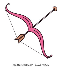 Arrow bow isolated icon