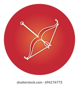 Arrow bow isolated icon