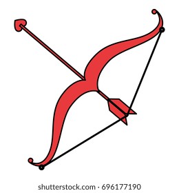 Arrow bow isolated icon