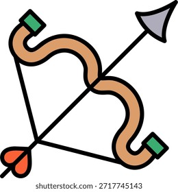 Arco de flecha Nuevo Vector de diseño de iconos creativos