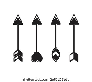 Conjunto de símbolos de arco de flecha Ilustración vectorial