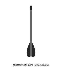 Arrow for bow vector icon. Black vector icon isolated on white background arrow for bow.