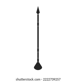 Flecha para icono de vector de arco. Icono de vector negro aislado en la flecha de fondo blanco para la proa.