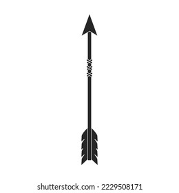 Arrow for bow vector icon. Black vector icon isolated on white background arrow for bow.