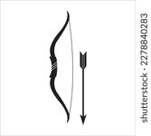 Arrow bow vector icon simple design