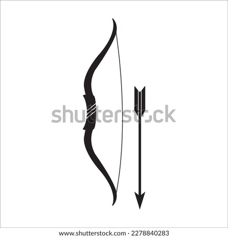 Arrow bow vector icon simple design