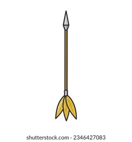 Pfeil für Bugvektorsymbol.Farbvektorsymbol einzeln auf weißem Hintergrund für Schleife.
