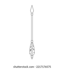 Arrow for bow vector icon.Outline vector icon isolated on white background arrow for bow.