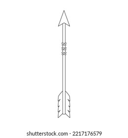 Flecha para icono de vector de arco.Icono de vector contorno aislado en flecha de fondo blanco para arco.