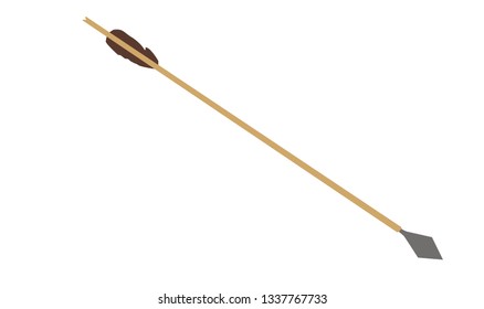 arrow from a bow, vector, on a white background