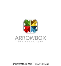 Arrow Box Colorful Arrows Vector Logo
