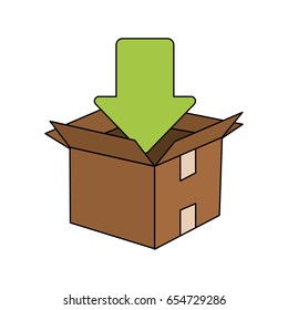 arrow box illustration