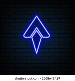 Arrow with bright neon colors.