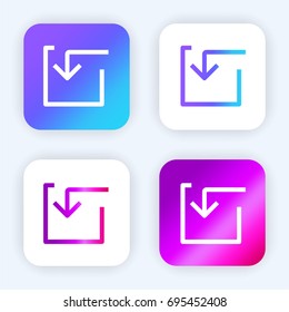 Arrow bright purple and blue gradient app icon