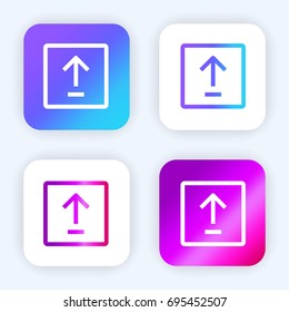 Arrow bright purple and blue gradient app icon