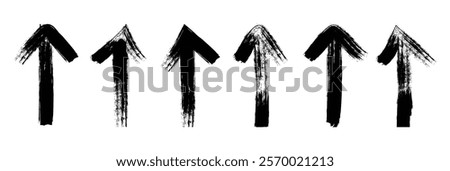 Arrow brush doodle chalk line stroke. Sketch pencil arrow scribble arrow icon. Hand drawn grunge brush sketch direction element on chalkboard. Vector illustration