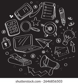 Arrow brush line chalk sketch texture brush vector set. Crayon marker scribble sketch stroke arrow element line brush hand drawn design. Texture abstract chalk, crayon style. Vector illustration 
