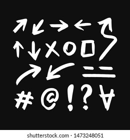 Arrow Brush Sign and Symbol Vector 