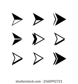 Arrow bullet point collection. Business, presentation, report, infographic, checklist concepts. Flat decorative vector design isolated illustrations. 