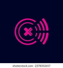 Arrow bullseye on target logo design.