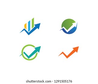 Arrow Business Finance logo template vector