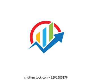 Arrow Business Finance logo template vector
