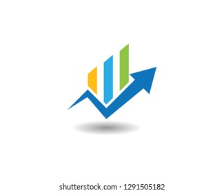 Arrow Business Finance logo template vector